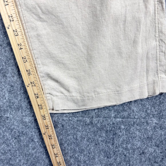 Hollister Womens XS Linen Blend Pants Pull On Baggy Wide Leg Beige 356F2681 - Picture 3 of 10